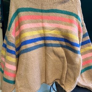 Boutique Striped Multicolor Women's Sweater - Medium